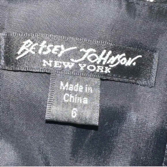 Vintage Betsey Johnson Silk Floral Embroidery Tea Party Dress - Picture 5 of 7